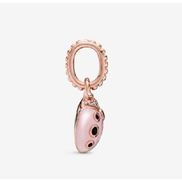 Pandora Lucky Pink Ladybug Pendant Charm - Picture 3 of 5